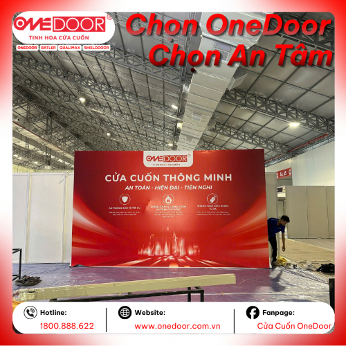 Gian hàng trưng bày cửa cuốn ONEDOOR tại VIETBUILD