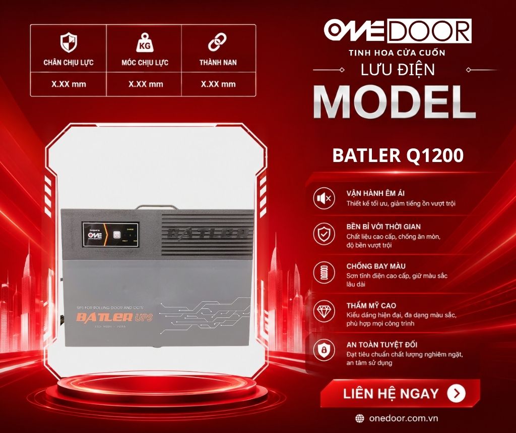 BÌNH LƯU ĐIỆN BATLER Q-1200 DÙNG CHO MOTOR 800KG
