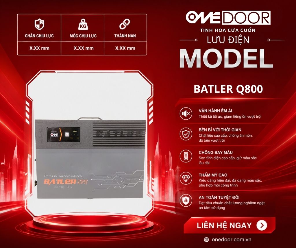 BÌNH LƯU ĐIỆN BATLER Q800 DÙNG CHO MOTOR 600KG