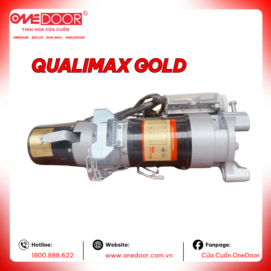 MOTOR CỬA CUỐN QUALIMAX GOLD CN ĐÀI LOAN – BẢO HÀNH 2 NĂM BỞI ONEDOOR