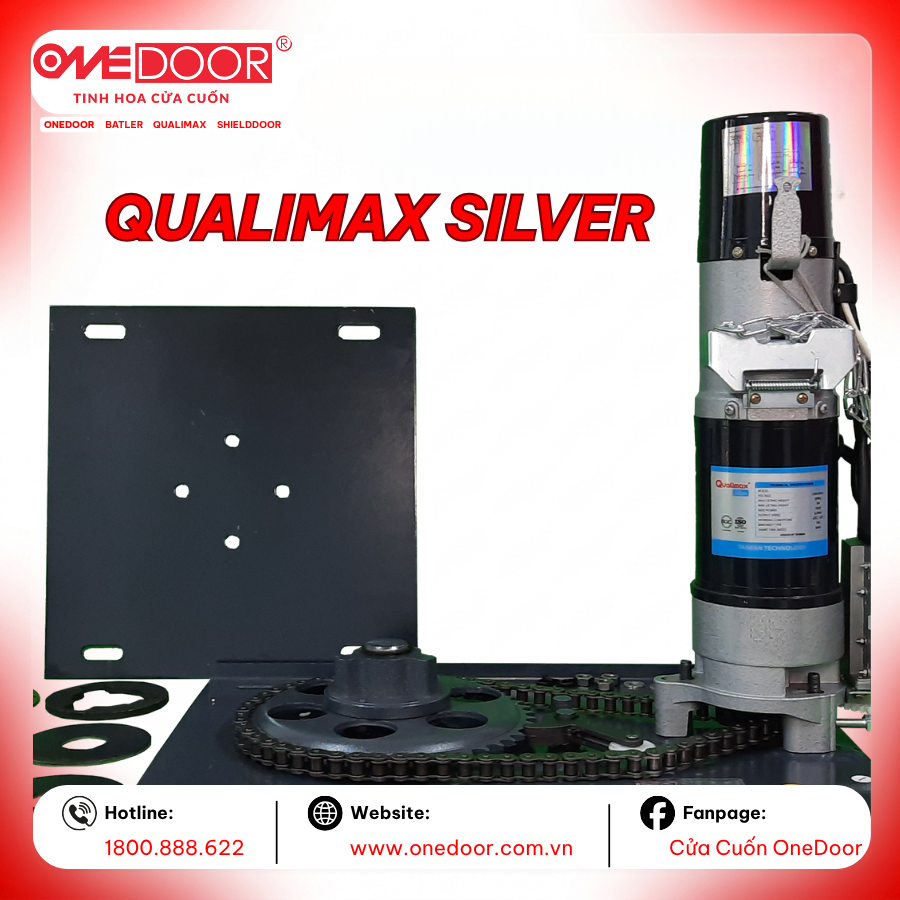 MOTOR CỬA CUỐN QUALIMAX SILVER – ONEDOOR BẢO HÀNH 2 NĂM