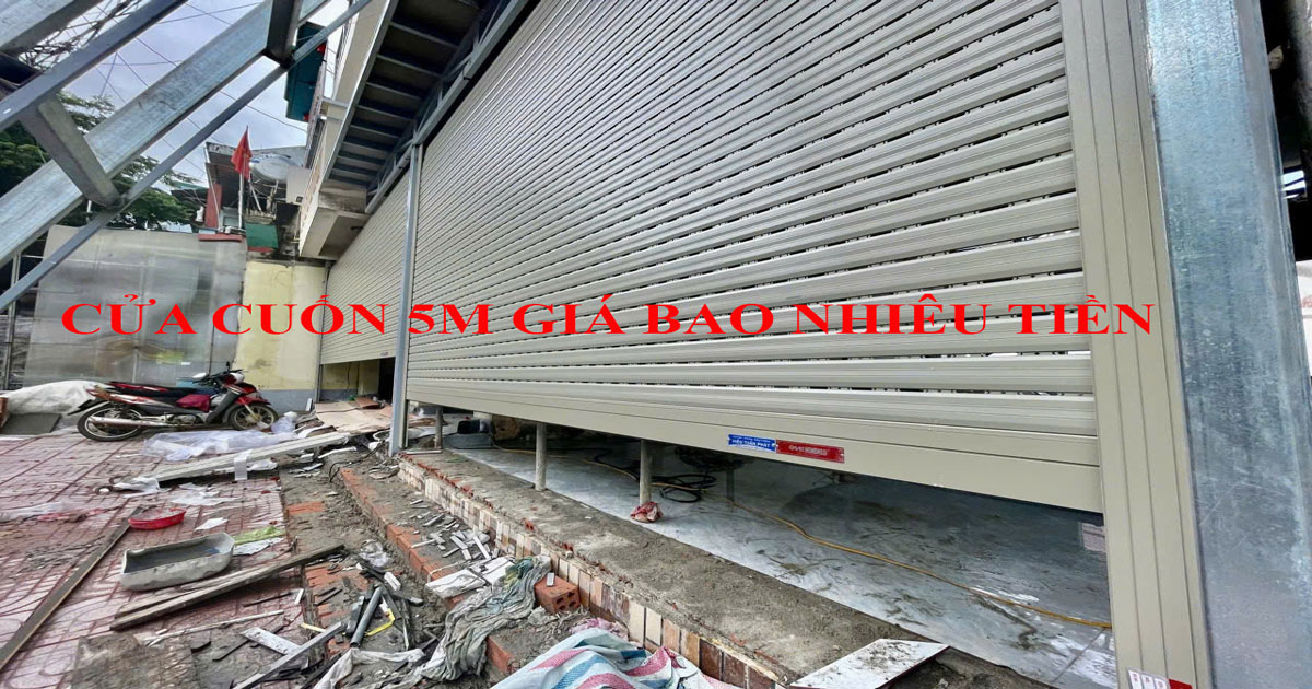Cửa cuốn rộng 5m khẩu độ lớn ONEDOOR