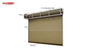 Cấu tạo cửa cuốn gồm thân cửa, motor, trục cuốn và ray dẫn hướng