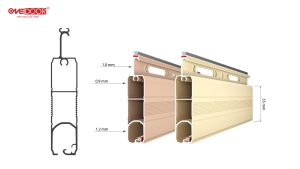 Mặt cắt nan cửa cuốn ONEDOOR với chất liệu bằng nhôm